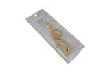 Keychain Charm Jeweled with Rhinestones - Lock and Key in Gold
