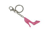 Keychain Charm Jeweled with Rhinestones - High Heel Shoe in Pink