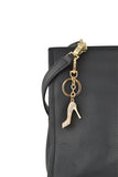 Keychain Charm Jeweled with Rhinestones - High Heel Shoe in Gold