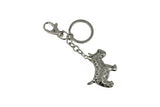 Keychain Charm Jeweled with Rhinestones - Dog in Silver