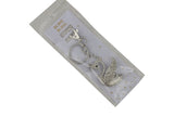 Keychain Charm Jeweled with Rhinestones - Swan in Silver