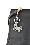 Keychain Charm Jeweled with Rhinestones - Pony in Silver