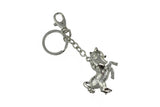 Keychain Charm Jeweled with Rhinestones - Pony in Silver