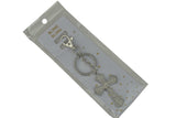 Keychain Charm Jeweled with Rhinestones - Cross in Silver