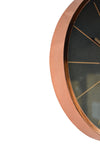 12" Inch Rose Gold and Black Minimalist Wall Clock