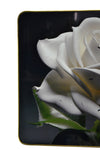 24" Inch White Rose Wall Clock
