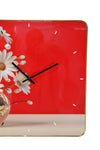 24" Inch Red and White Daisy Wall Clock