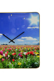 24" Inch Multicolor Floral Field Wall Clock