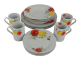 16 Piece Floral Dinnerware Set Service for 4
