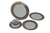 Beautiful 40 piece Gold and Blue Dinnerware - Service for 8