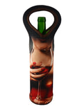 Neoprene Wine Tote Bag for Standard 750ml Bottle – Reusable Insulated Wine Gift Carrier, Soft Protective Wine Bottle Holder, 14" x 5" x 3", Stretch Fabric for Wine, Champagne & Liquor Gifts