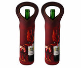 Neoprene Wine Tote Bag for Standard 750ml Bottle – Reusable Insulated Wine Gift Carrier, Soft Protective Wine Bottle Holder, 14" x 5" x 3", Stretch Fabric for Wine, Champagne & Liquor Gifts