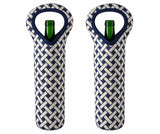 Neoprene Wine Tote Bag for Standard 750ml Bottle – Reusable Insulated Wine Gift Carrier, Soft Protective Wine Bottle Holder, 14" x 5" x 3", Stretch Fabric for Wine, Champagne & Liquor Gifts