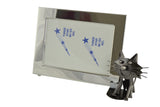 5 x 7 Inches Rectangular Picture Frame Photo Holder with Cat Figurine