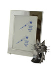 5 x 7 Inches Rectangular Picture Frame Photo Holder with Cat Figurine