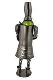 Knight Wine Bottle Holder in Handmade Metal 19" Tall