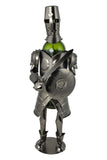 Knight Wine Bottle Holder in Handmade Metal 19" Tall