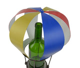 Hot Air Balloon Wine Bottle Holder in Handmade Metal 14" Tall