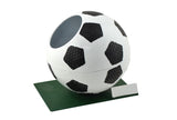 Soccer Ball Wine Bottle Holder in Handmade Metal 7" Tall