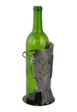 Trophy Wine Bottle Holder in Handmade Metal 7" Tall