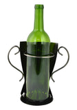 Trophy Wine Bottle Holder in Handmade Metal 7" Tall