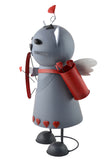 Bobble Head Cupid Cat Garden Sculptures – Metal - 20" Tall