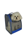Bella's Bags Blue Mesh and Fabric Dog Backpack Animal Carrier
