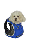 Bella's Bags Blue Fabric Dog Backpack Animal Carrier