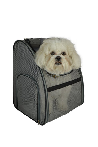 Bella's Bags Black Mesh Dog Backpack Animal Carrier