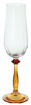 9.25" Multicolored Stem Glass Champagne Flutes - Set of 6