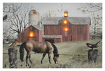 Imported Gift Depot 24x16 Horse and Barn LED Enhanced Canvas Print
