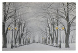 24x16 Winter in the Park LED Enhanced Canvas Print