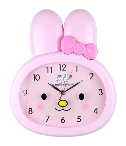 Pink Rabbit Kid's Wall Clock