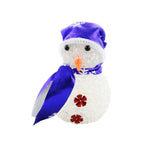 4pc LED Christmas Ornaments Snowman in Scarfs Light Up Decorations