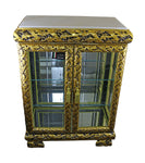 39" Inch Antique Style Double Door Gold Italian Accent Cabinet