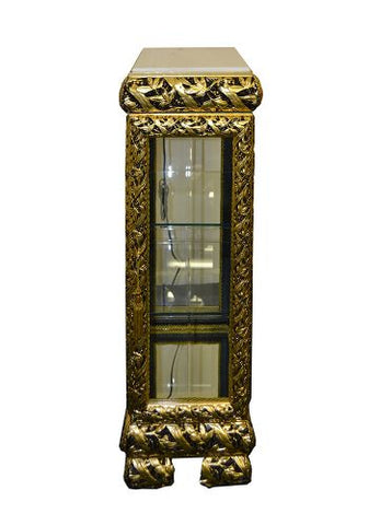 39" Inch Gold and Black Italian Cabinet with Light