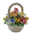 Capodimonte Flower Basket With Handle