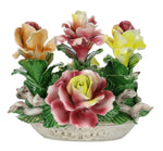 Capodimonte Flowers Oval Mixed Floral Basket