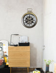 19" Inch Metal Stopwatch Style Skeleton Wall Clock