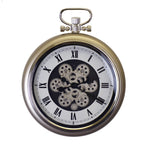 19" Inch Metal Stopwatch Style Skeleton Wall Clock