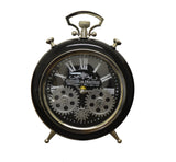 Black Stopwatch Style Skeleton Table Clock