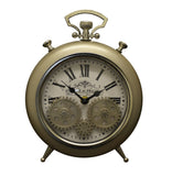 Champagne Stopwatch Style Skeleton Table Clock