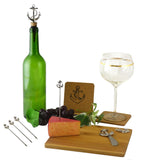 11pc Wine and Cheese Board Set w/ Anchors