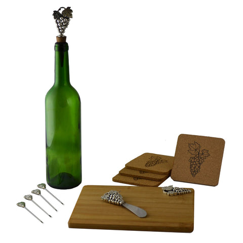 11pc Wine and Cheese Board Set Ft Grapes