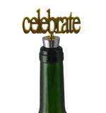 Celebrate Metal Bottle Stopper & Gift Bag