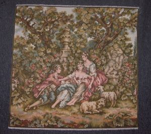 41" Inch Woven Tapestry Ladies in Forest