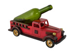 14" Inch Wooden Fire Truck Bottle Holder
