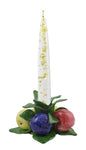 5" Inch Ceramic Mixed Fruit Tapered Candle Holder