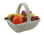 6.5" Inch Capodimonte Ceramic Square Mixed Fruit Basket