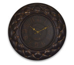 20" Inch Brown Tufted Wall Clock